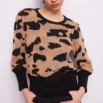Πουλόβερ ζακάρ με animal print
