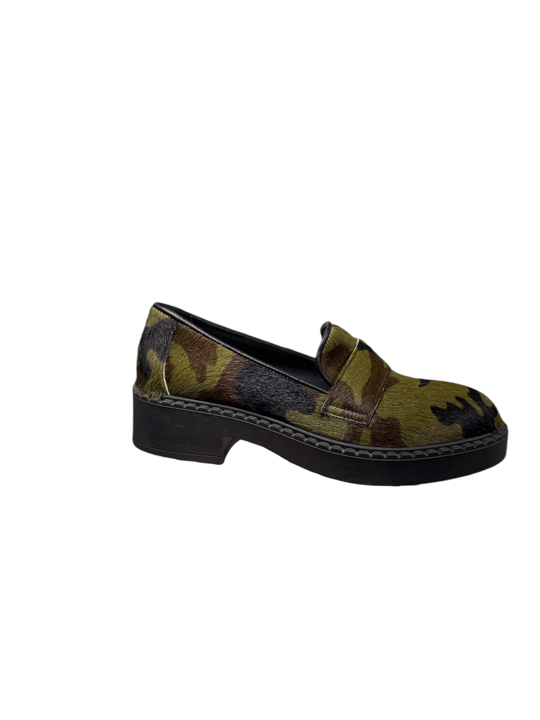 SLOAFARMC Loafers σε army απόχρωση ponyskin -3 Loafers σε army απόχρωση από ponyskin υλικό - Image 1