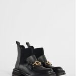 Loafers κάλτσα με χρυσό στοιχείο