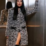 Μαντό chanel με χρυσοκλωστή και τσεπάκια