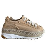 Χειροποίητη εσπαντρίγια sneakers σε φυσικό μπεζ