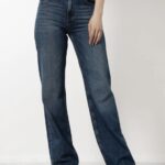 Ψηλόμεσο wide leg τζιν παντελόνι