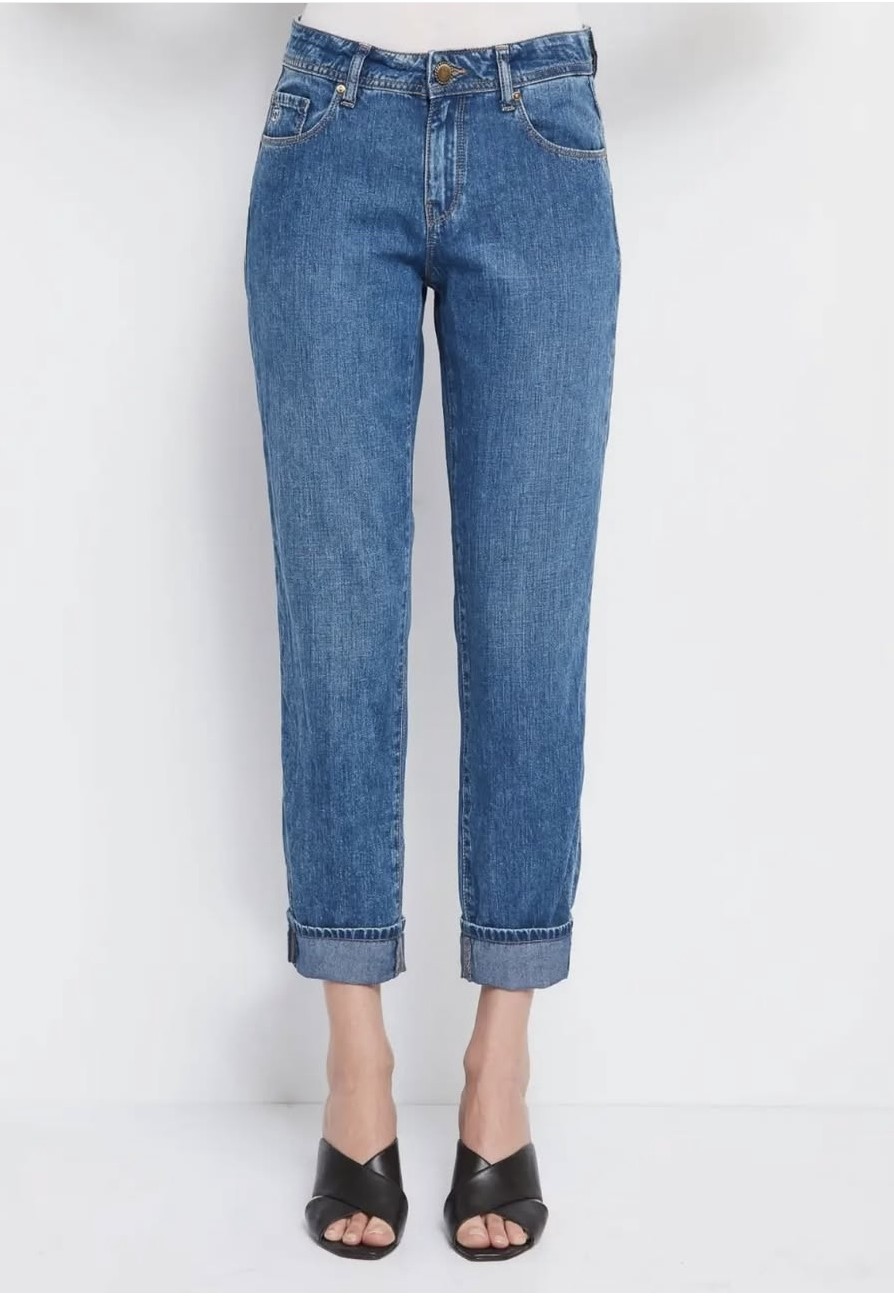 GD7742J1 Straight ίσιο denim τζιν παντελόνι -3 Straight τζιν σε μπλε denim απόχρωση με ίσια γραμμή - Image 1