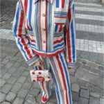Ριγέ jacket με πολύχρωμες ρίγες