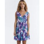Mini φόρεμα tie dye σε μωβ και γαλάζιους τόνους
